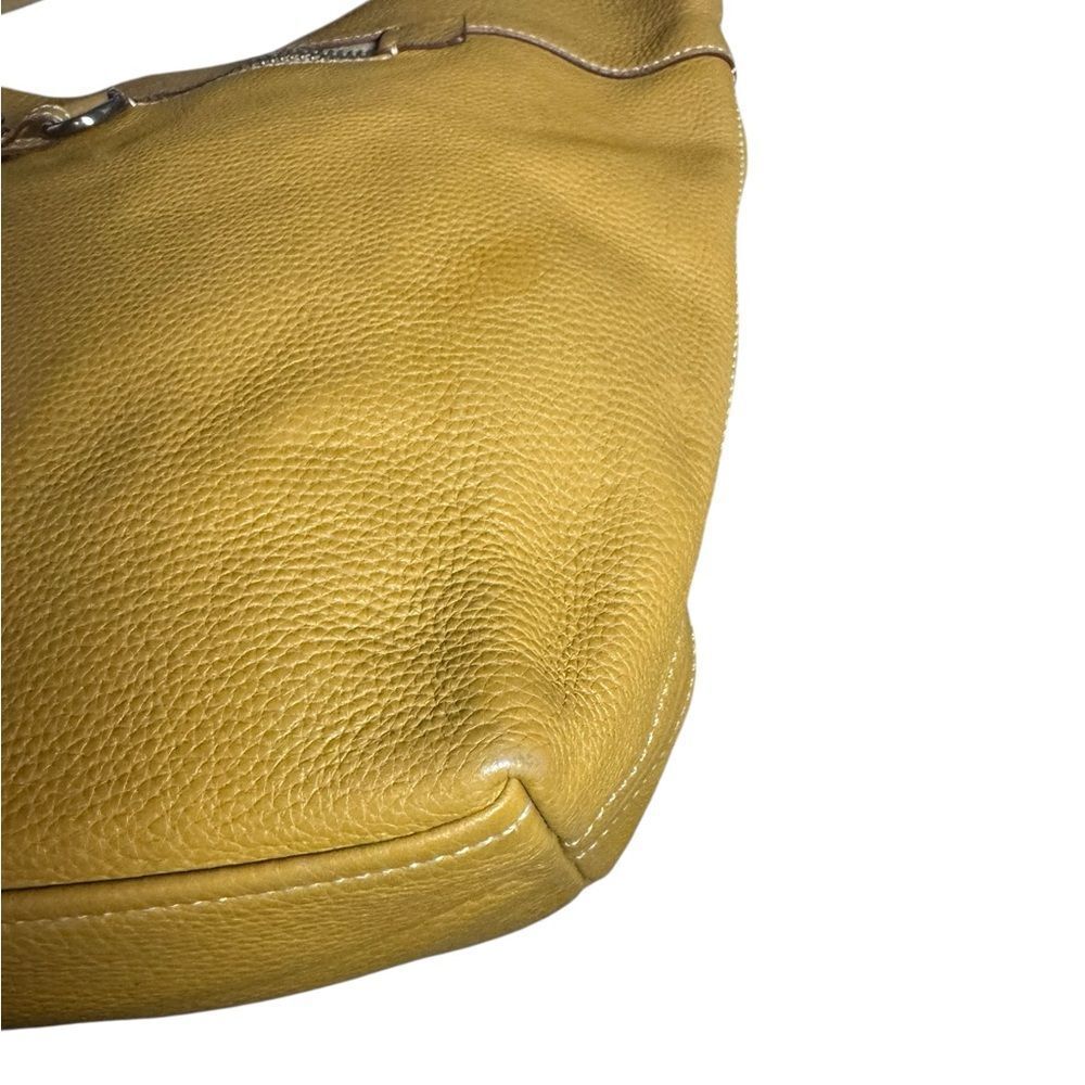 PRADA Caramel Brown Vitello Daino Leather Bucket Bag Luggage Tag Auth - Picture 8 of 15
